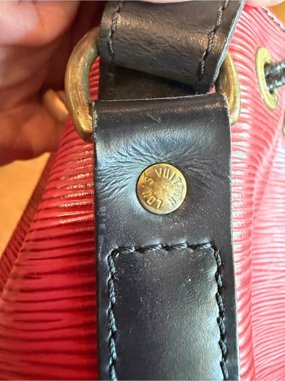 Louis Vuitton Red Leather Noe’